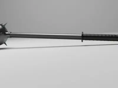 Morning Star Mace Free low-poly 3D model