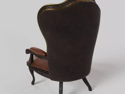 Vintage Leather Armchair 3D model