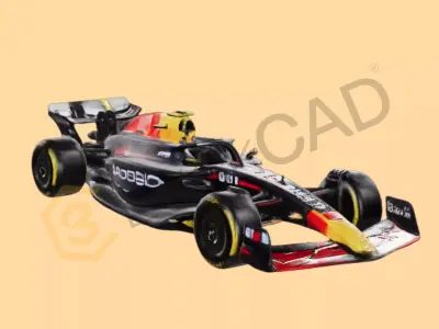 F1 Car 3D Model High Detail Formula Racing Vehicle Low-poly 3D model