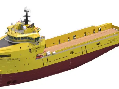 Platform Supply Vessel World Peridot 3D model