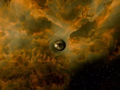 The Saffron Rift Nebula HDRI 16k Seamless 3D model