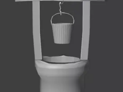 Medieval-Themed Water Well  Low-poly 3D model
