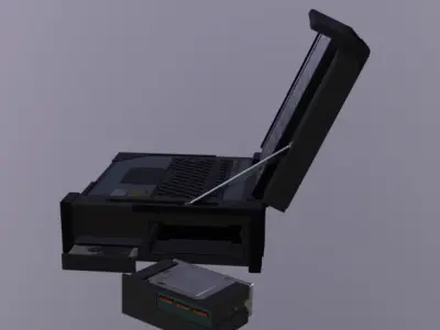 Military Computer Laptop Low-poly 3D model