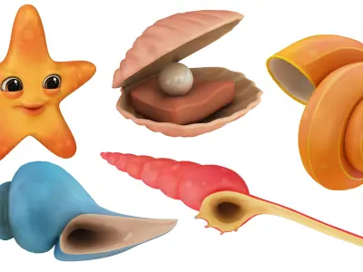  Mega Cartoon Sea Creatures 40 in 1 Collection 