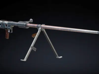  PTRD 41 Low Poly Low-poly 3D model