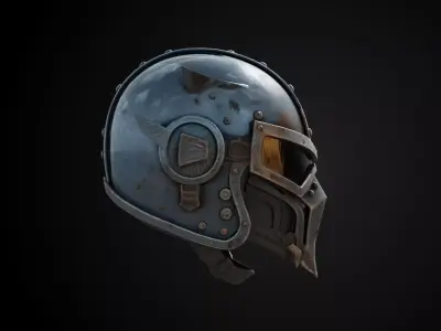 Stylized Interstellar Bounty Hunter Helmet - Cosmic Outlaw 3D print model