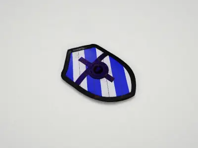 Game asset Majestic Striped Crest Defender 3D model