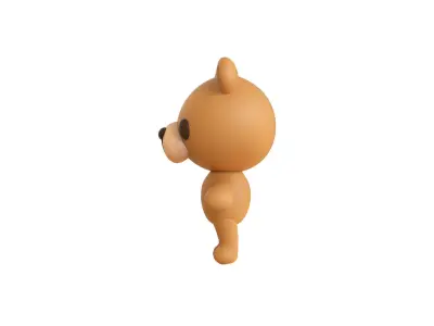 Little animal cute - Cartoon Bear - Character 001 Low-poly 3D model