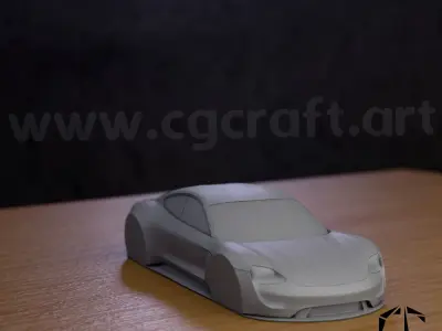 Porsche Mission E 2 versions 3D print model