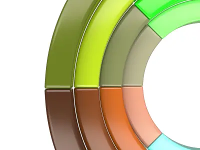 Color Wheel Low-poly 3D model