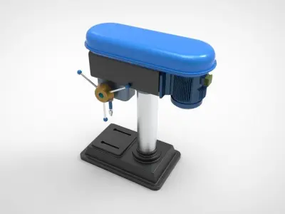 Drilling Machine Low-poly 3D model get