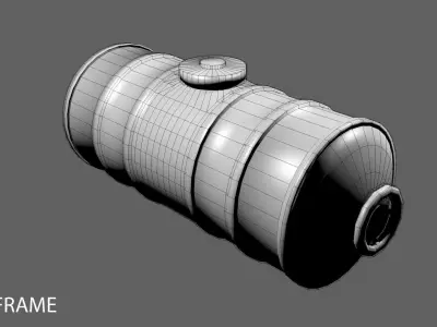 Steel Water Tank 5 3D model