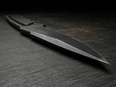 UACK Phrike knife Low-poly 3D model