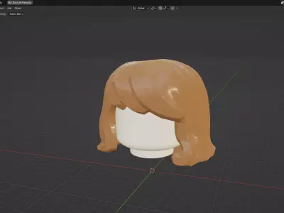 Custom3Dprint Minifigure Accessory - Minifigure Hair S3 - 05 3D print model