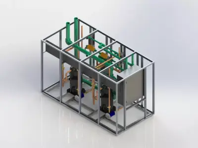 Custom designed water chiller Free 3D model