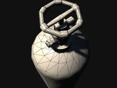 Oxygen Cylinder Low-poly 3D model purchase