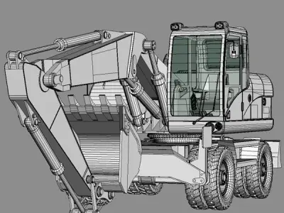 Wheel Excavator Cat 315D 3D model