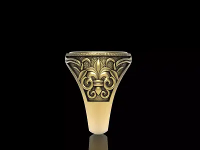 Letter Design Ring 3D print model
