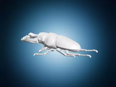 Stag Beetle Insect Nature Miniature Model 3D print model