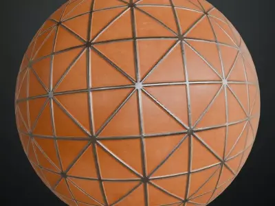 Orange Sci-Fi Wall PBR Seamless Texture purchase