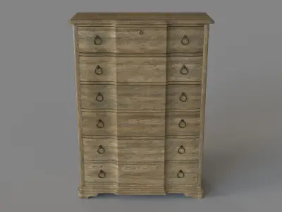Bedroom Boheme Chimay Six-Drawer Chest 3D model