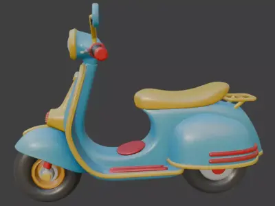 Scooter 3D Model 3D model
