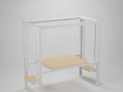 Swing Coffee Table Set  Low-poly 3D model purchase