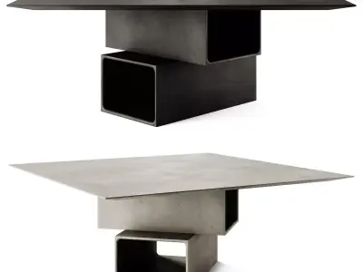Pulkra Manifesto Quadro Square Cement Table 3D model