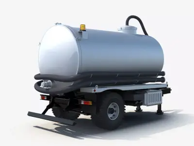 Septic Tank Trailer 3D model