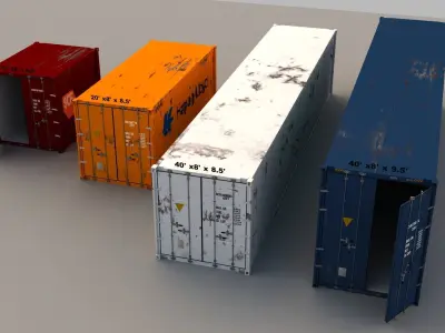 Container 3D model 4