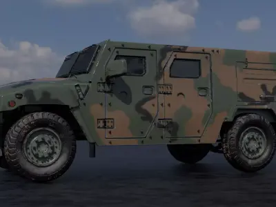 Korean Military Jeep K-151 3D model