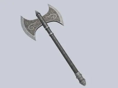 Fantasy axe Low-poly 3D model
