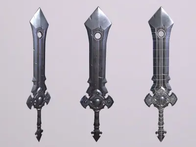 Sword set Low-poly 3D model purchase