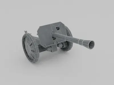 Raketenwerfer 43 Puppchen anti-tank rocket launcher Low-poly 3D model
