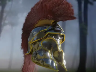 Galea Medieval Helmet Lowpoly 3D model