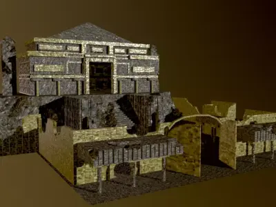 The Fortress Low-poly 3D model