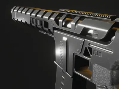 Rifle - 3D Model with Textures Game Ready  Low-poly 3D model