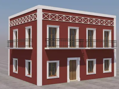 Mexican House 3D model 6