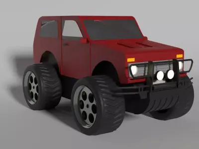 Offroad Car - RC Car Low-poly 3D model