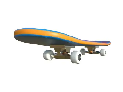 Skateboard Low-poly 3D model Low-poly 3D model Low-poly 3D model