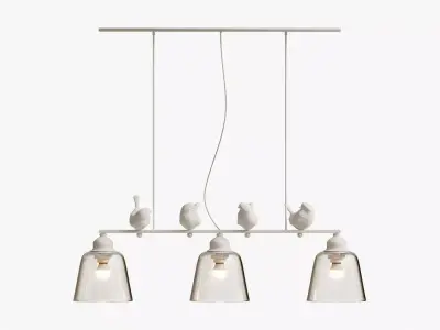SUSPENDED LUMINAIR PROVENCE BIRD PENDANT LINE 3 3D model