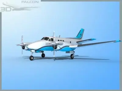 Falcon3D E90 King Air F08 3D model
