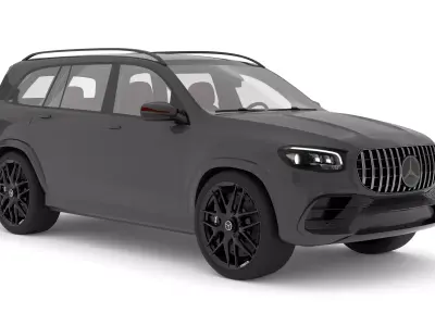 Mercedes Benz GLS 63 AMG with Interior 3D model