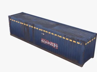 Container shipping Low-poly 3D model buy