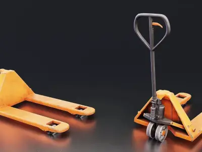 Pallet Jack 3D Model Low-poly 3D model