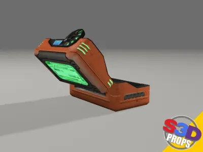 scifi orange crate 3D model