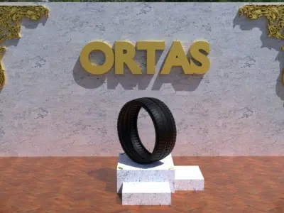 ORTAS TIRE NO 47 GAME READY Low-poly 3D model