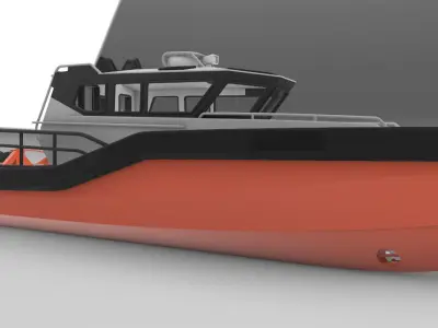 Work Boat Palfinger Marine 3D model