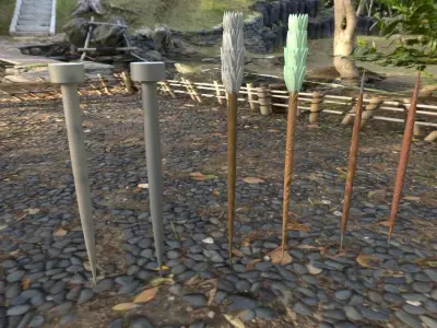 Asian Weapons Bundle 2K -Beta- -Commercial License- Low-poly 3D model