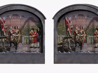 001259 picture from galery millitary parade Free low-poly 3D model